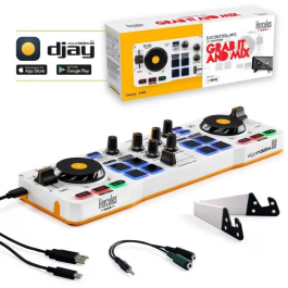 Hercules DJControl Control MIX Bluetooth 4780921 Consola DJ para Smartphone y Tablets con Software djay iOS/Android