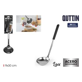 Quttin Cucharón Laos de Acero Inoxidable (SS) 30 cm - Utensilio de Cocina Robusto y Elegante para Servir Alimentos (12 Unidades)