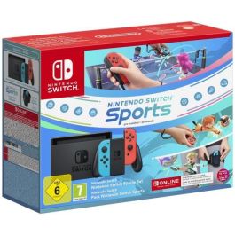 Consola Nintendo Switch  Neon Blue y Neon Red + Nintendo Switch Sports (preinstalado) + 12 meses de suscripción a NSO (Código) Precio: 366.95000023. SKU: B163YM5QY3