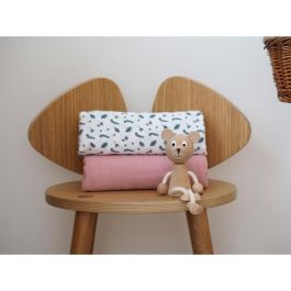 Beaba Arrullos Muselina Algodón Orgánico Oekotex XXL 120x120cm - Pack 2 Suaves, Absorbentes y Transpirables Rosa Viejo / Campo Floral