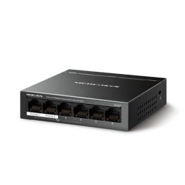 MERCUSYS MS106LP Switch Gestionado Fast Ethernet (10/100) con Power over Ethernet (PoE) Negro, 6 Puertos RJ-45