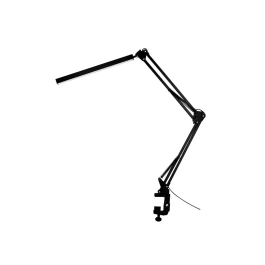 Q-connect Rigel Lámpara de Escritorio LED 8W 320 lm Aluminio con Pinza, Brazo Doble 3 Articulaciones, Color Negro Precio: 27.7574. SKU: B1JXM54222
