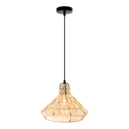 Lámpara Colgante Alec Beige Ratán Mediterráneo Cable Negro SKD-P-2006 Ajustable Precio: 35.69000028. SKU: B19427CANA