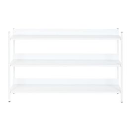 DKD Home Decor Estantería Urban de Metal Blanco con 3 Estantes Desmontable - 120x30x76 cm