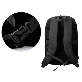 Antartik Mochila Antartik Slim 3 Compartimentos Trabajo Color Negro Dimensiones 450x150x330 mm