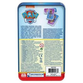 Spin Master 6067468 Dominó Patrulla Canina 28 Fichas Plástico en Caja Metal para Niños +4 Años