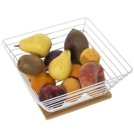 Frutero Alexandra House Living Blanco Metal 25 x 25 x 10 cm