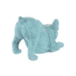 DKD Home Decor Figura de Resina Diseño Perro Azul Fucsia 20 x 22 x 34.5 cm (2 Unidades)