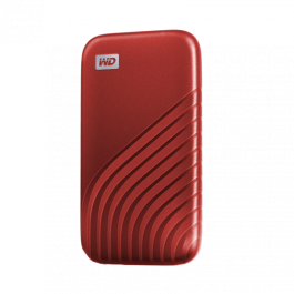 Sandisk My Passport SSD 2TB Rojo, 1050MB/s Lectura, 1000MB/s Escritura, USB Tipo C, Compatible con PC y MAC - WDBAGF0020BRD-WESN