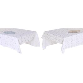 DKD Home Decor Mantel de Mesa Colección Atlántico Stella Maris Poliéster Azul Blanco 250x150 cm 180gsm Set de 9 - 2 Unidades