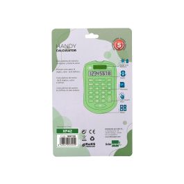 Calculadora Liderpapel Bolsillo Xf42 8 Digitos Solar Y Pilas Color Verde 94x59,5x10,5 mm