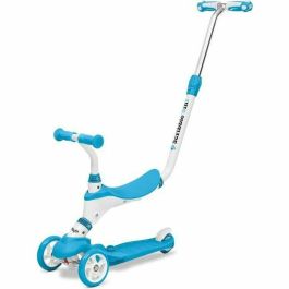 Mondo On and Go Scribble Scooter 5 en 1, 3 Ruedas Progresivas, ABEC-5, Plegable, Ajustable, Azul