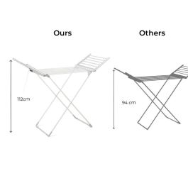 Tendedero Eléctrico Plegable con Alas, Pantalla Táctil, Temporizador y Control de Temperatura Warmmat InnovaGoods 230 W 20 Barra