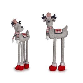 Reno Navideño Izquierda 1M Krist+ 23x55x49 cm - Tela, Gris/Rojo/Blanco (4 Unidades) Precio: 165.79000009. SKU: B13E93YZ2W