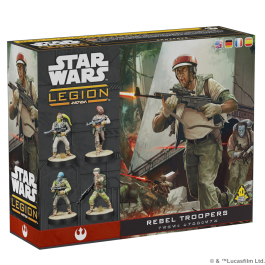 Atomic Mass Games Star Wars Legion: Rebel Troopers - Expansión de Miniaturas Soldados Rebeldes para Juego de Batalla (11 Figuras)