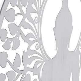 Decoracion Pared Oriental DKD Home Decor Negro Blanco 1 x 60 x 60 cm (2 Unidades)