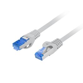 Lanberg Latiguillo Cable de Red Cat.6A S/FTP 50 cm Gris, 10 Gigabit Ethernet hasta 500 MHz, Baja Emisión Humos (LSZH)