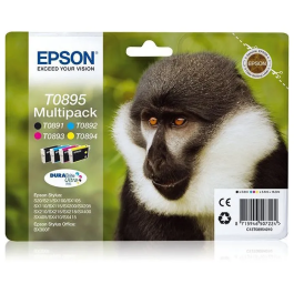 Epson T0895 Multipack 4 Cartuchos de Tinta Negro, Cian, Magenta, Amarillo Compatibles Precio: 49.50000011. SKU: S7732601