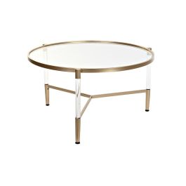 Mesa Centro Glam DKD Home Decor Dorado Transparente 87 x 50 x 87 cm Mesa Centro Glam DKD Home Decor Dorado Transparente 87 x 50 x 87 cm