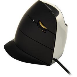 Evoluent VerticalMouse Ratón Ergonómico Vertical Negro-Plata, LED, 5 Botones