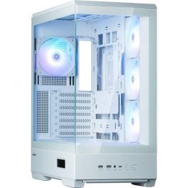 Zalman P50 DS White Midi Tower PC Blanco con Ventana de Vidrio y Iluminación RGB