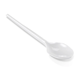 Blanca Cucharilla de Plástico Reutilizable Paquete de 100 Unidades