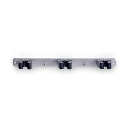 Inofix Colgador triple para escobas 3033-2-000, metal cromado, con tornillos incluidos
