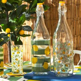 Botella Vidrio 1 L Limones Home Deco Factory