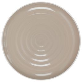 Plato Beige Bicolor Home Deco Factory diámetro 26,5 cm