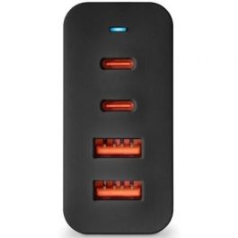 NGS Cargador Pared GaN BUD100W 100W 4 Puertos USB-C PD/PPS y USB-A QC 3.0 Carga Rápida para Smartphones Tablets y Portátiles