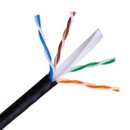 AISENS - BOBINA CABLE DE RED EXTERIOR IMPERMEABLE RJ45 CAT.6 UTP RÍGIDO AWG24, NEGRO, 100M Precio: 44.5000006. SKU: B1HWNQZCWD