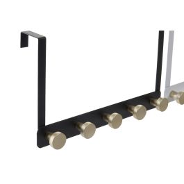 DKD Home Decor Perchero Chic Blanco Negro 5 x 20 x 33 cm (4 Unidades)