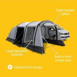 Toldo para furgoneta - KAMPA - Touring Air RH - Gran espacio, ventanas amplias, ventilación con mosquitera, capacidad para 4 personas, multi