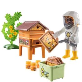 Playmobil Apicultora con Ahumador para Calmar Abejas Set Country Juguete de Plástico para Niños y Niñas Edad 4+ Años