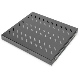 Digitus 1HE - Bandeja deslizante para rack de 19 pulgadas, 385mm profundidad, hasta 25kg, color negro