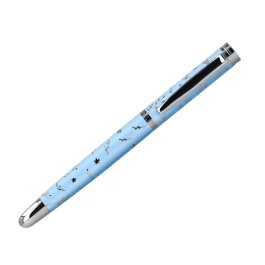 Belius Bella Roller Aluminio Azul Celeste con Relieve y Tinta Negra Caja de Diseño