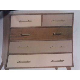 DKD Home Decor Mueble TV Glam Gris Crema 90 x 66.5 x 34 cm