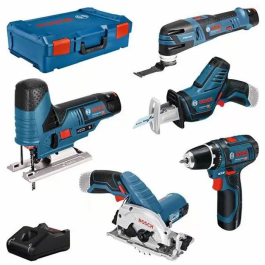 Bosch Professional 0615A0017C Pack 5 Herramientas Inalámbricas (GST + GOP + GSA + GSR + GKS) + 3 Baterías 3 Ah + Cargador + Maletín L-BOXX Precio: 697.50000001. SKU: B14GY299W6