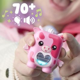 Hasbro HASG2212ES0 Nano-mals Mootilda la Vaca Rosa, Compañero Electrónico Interactivo con 70+ Reacciones, Niños 5+