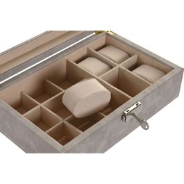 Caja-Joyero Home ESPRIT Marrón Gris Poliuretano Madera MDF 25,00, X 16,5 X 8 CM Caja-Joyero Home ESPRIT Marrón Gris Poliuretano Madera MDF 25,00, X 16,5 X 8 CM