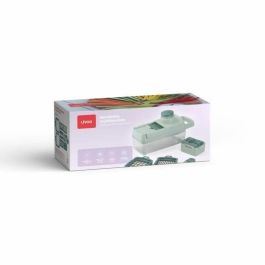 Livoo Mandolina Multifunción MEN435 con 8 Cuchillas de Acero Inoxidable y Bandeja Recolectora de 1.5L para Uso Seguro