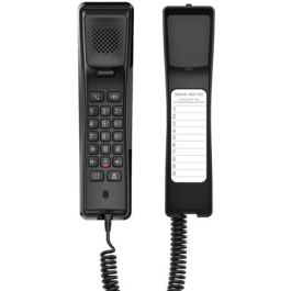 Fanvil H2U-B Teléfono IP de hotel, terminal con conexión por cable negro, 2 líneas, montaje en escritorio/pared