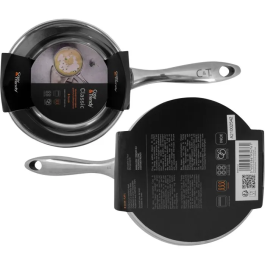 Cosy & Trendy COS5400586934761 Cacerola de Acero Inoxidable Ø16 cm - 1.61 L - Apta para todo tipo de cocinas, incluida inducción