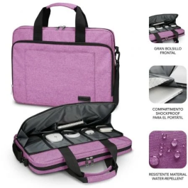 SUBBLIM Maletin Rosa para portatil de 15,6? con proteccion total Air Padding