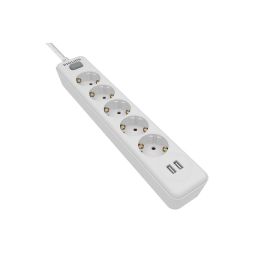 Philips Spn3052wa/10 Base Múltiple 5 Tomas Schuko con Interruptor y 2 USB a 2.4A, Cable 2m, Blanco Precio: 21.49999995. SKU: S0439410