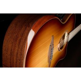 LAG Guitarra Acústica Auditorium A/E Cutaway Edición Limitada Bisel - Brown Shadow
