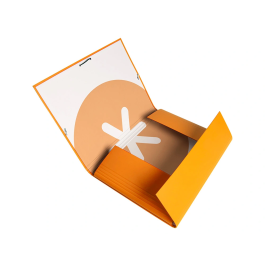 Antartik Carpeta con Gomas Tres Solapas Cartón Forrado A4 Color Mostaza 215x315 mm