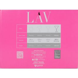 Lav Set 6 Copas Margarita 300 cc (4 Cajas)