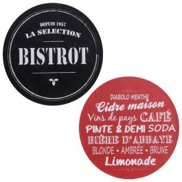 Totally Addict Juego de 4 Posavasos Industriel Diámetro 10 cm Diseños Surtidos