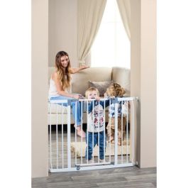 Barrera de seguridad - DREAMBABY - LIBERTY - 1 barrera + 2 extensiones - 126-132,5 cm - Blanco